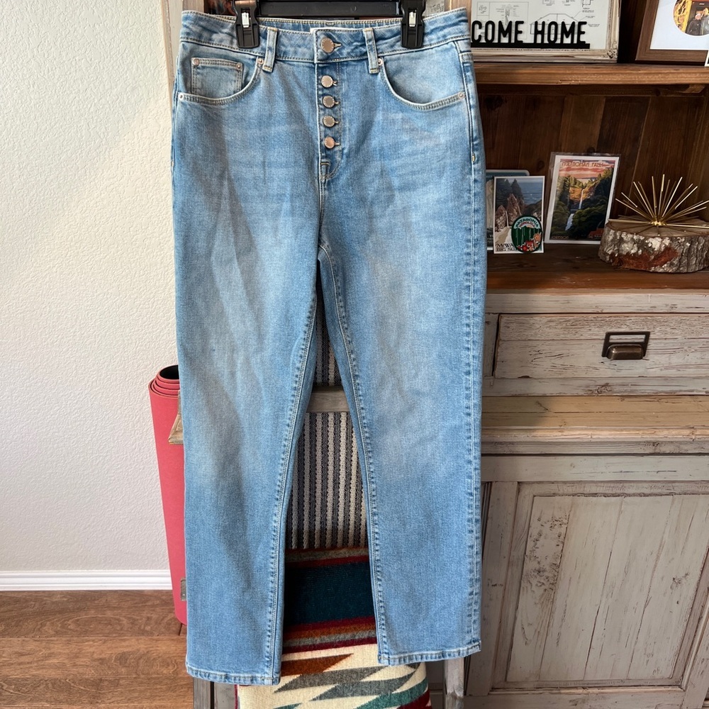 Reiss women’s Bailey high rise straight leg jeans size 28R